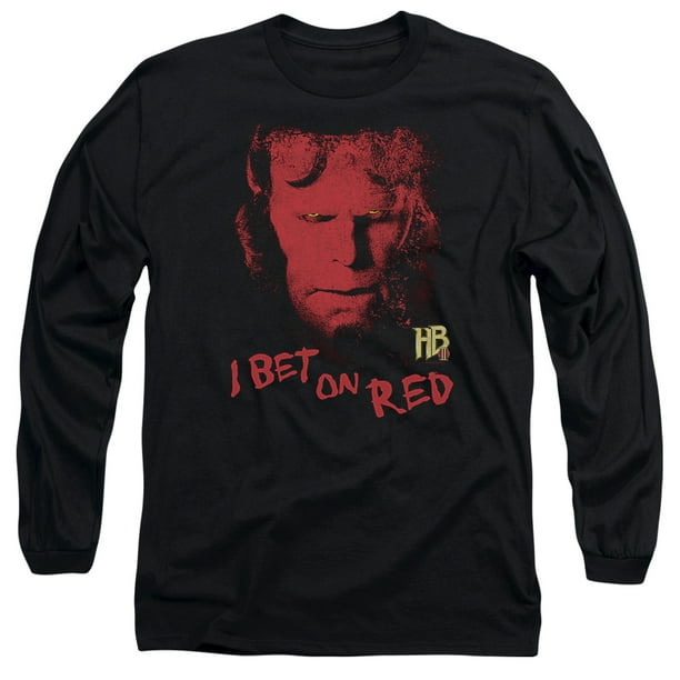 Hellboy Ii Big Red Adult Black Back 100% Poly T-shirt 